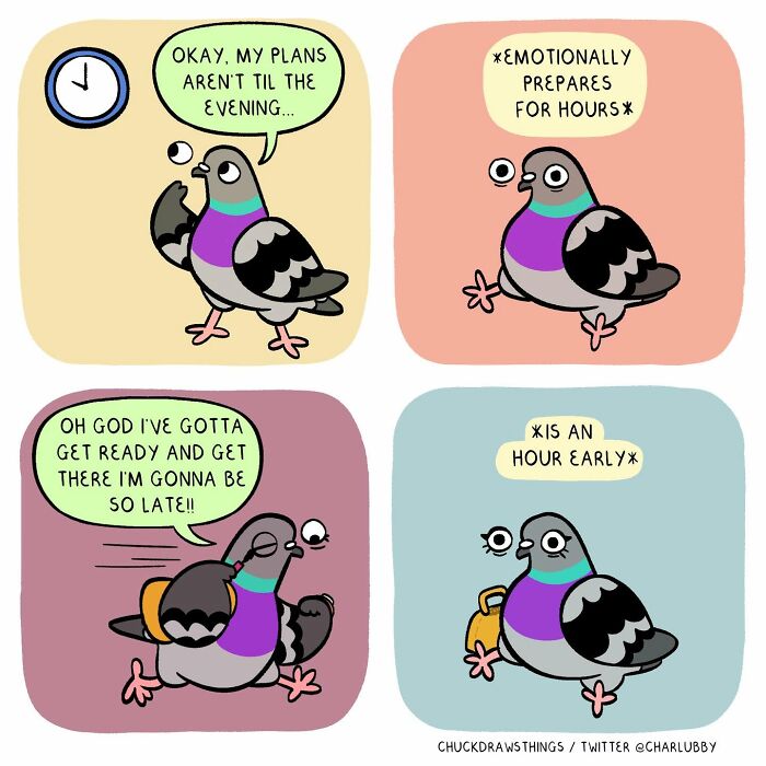 50 Hilarious Comics About Anxiety Featuring a Surprisingly Funny Pigeon