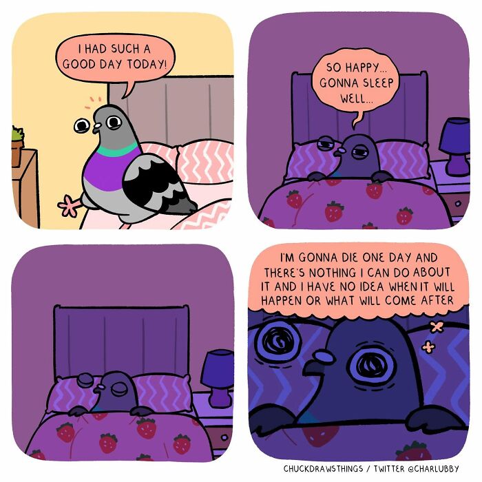50 Hilarious Comics About Anxiety Featuring a Surprisingly Funny Pigeon