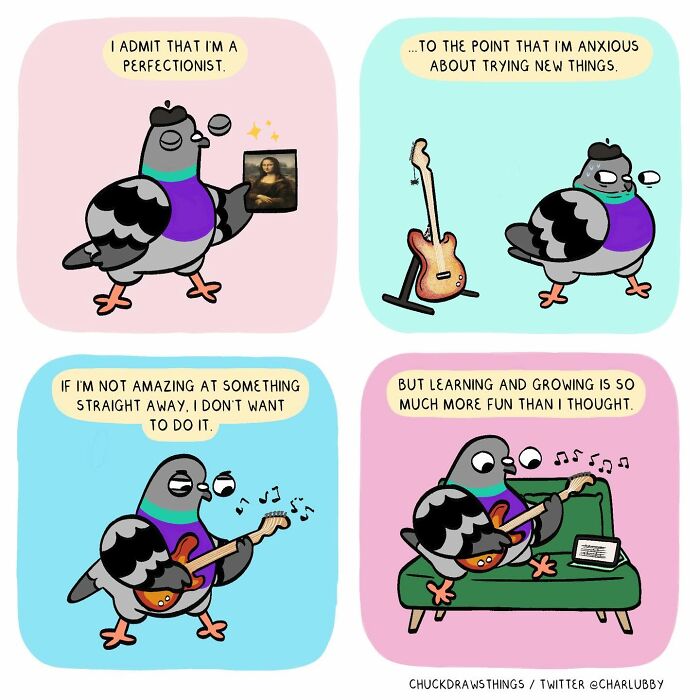 50 Hilarious Comics About Anxiety Featuring a Surprisingly Funny Pigeon