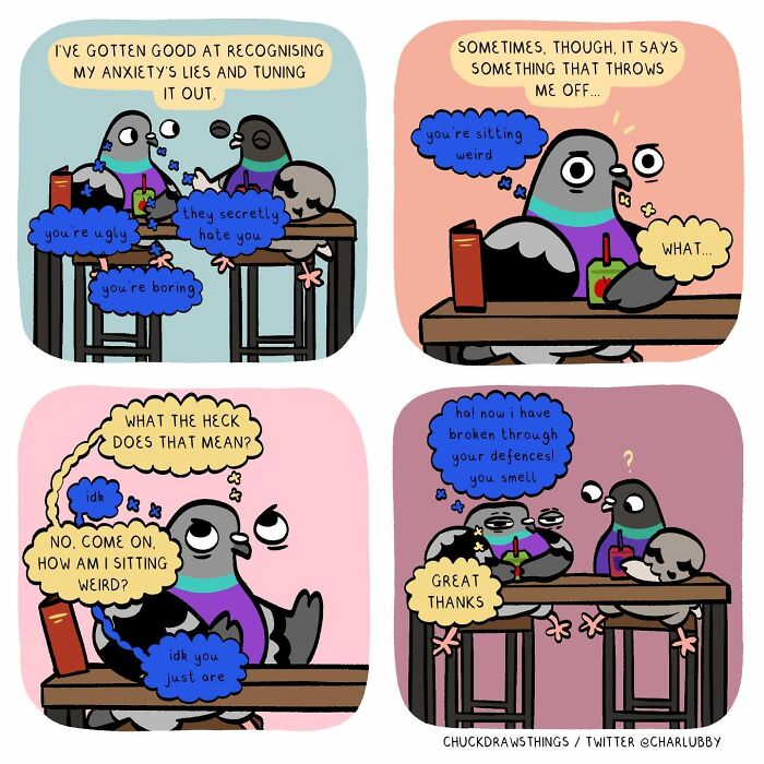 50 Hilarious Comics About Anxiety Featuring a Surprisingly Funny Pigeon