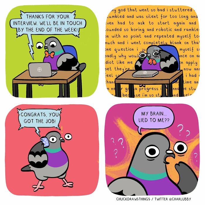 50 Hilarious Comics About Anxiety Featuring a Surprisingly Funny Pigeon