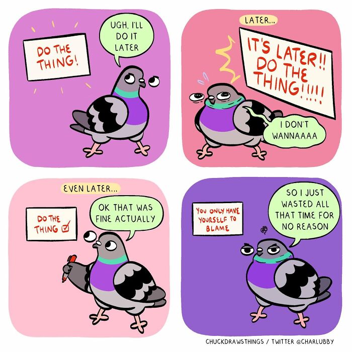 50 Hilarious Comics About Anxiety Featuring a Surprisingly Funny Pigeon