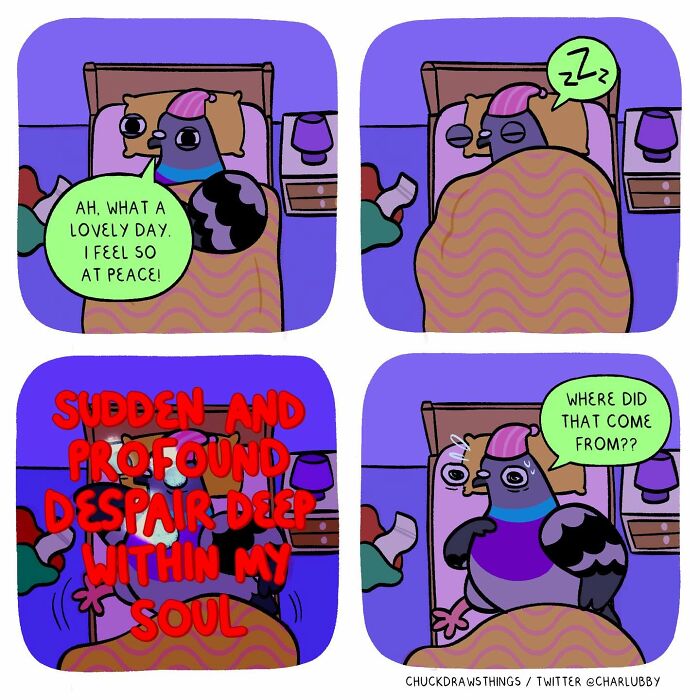 50 Hilarious Comics About Anxiety Featuring a Surprisingly Funny Pigeon