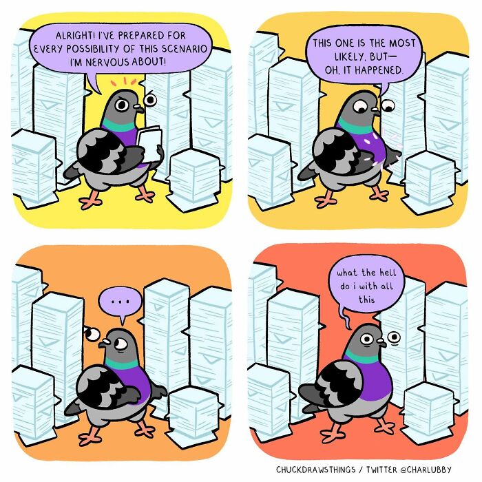 50 Hilarious Comics About Anxiety Featuring a Surprisingly Funny Pigeon