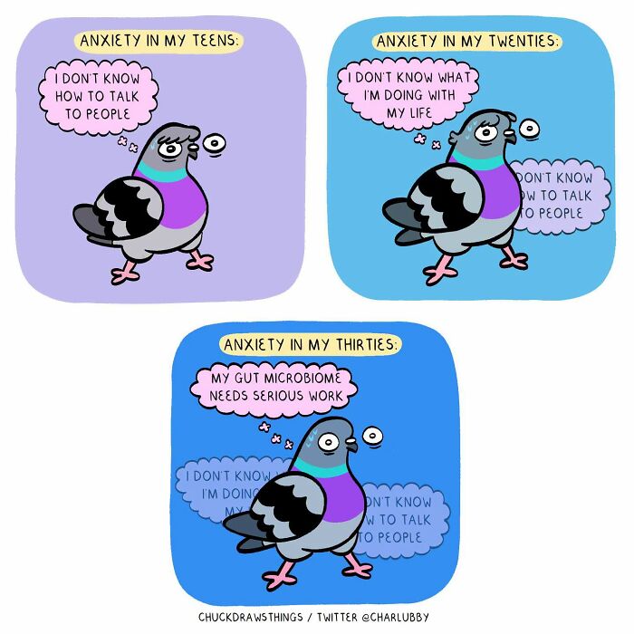 50 Hilarious Comics About Anxiety Featuring a Surprisingly Funny Pigeon