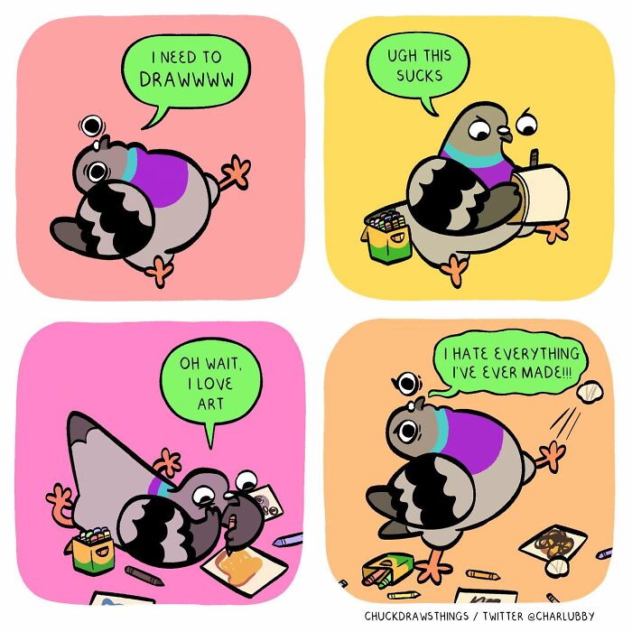 50 Hilarious Comics About Anxiety Featuring a Surprisingly Funny Pigeon