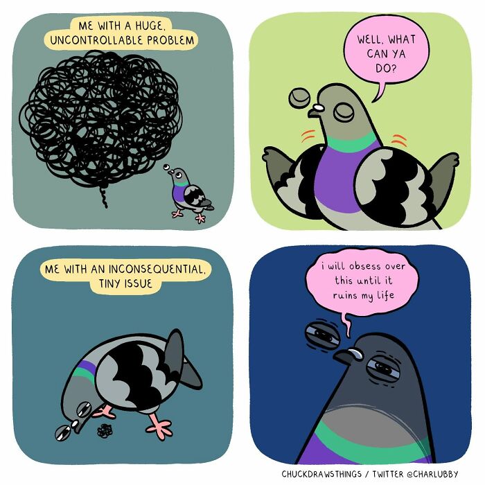 50 Hilarious Comics About Anxiety Featuring a Surprisingly Funny Pigeon