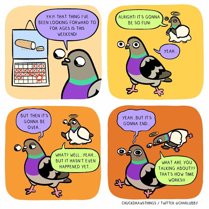 50 Hilarious Comics About Anxiety Featuring a Surprisingly Funny Pigeon