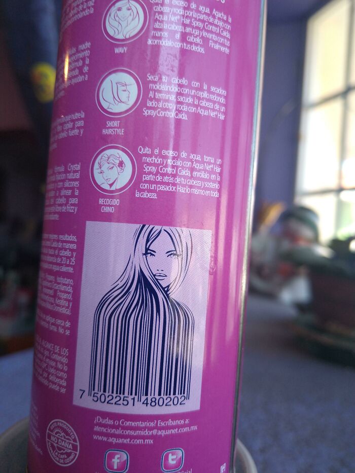 This Hairspray Can’s Barcode is Actually Part of the Design