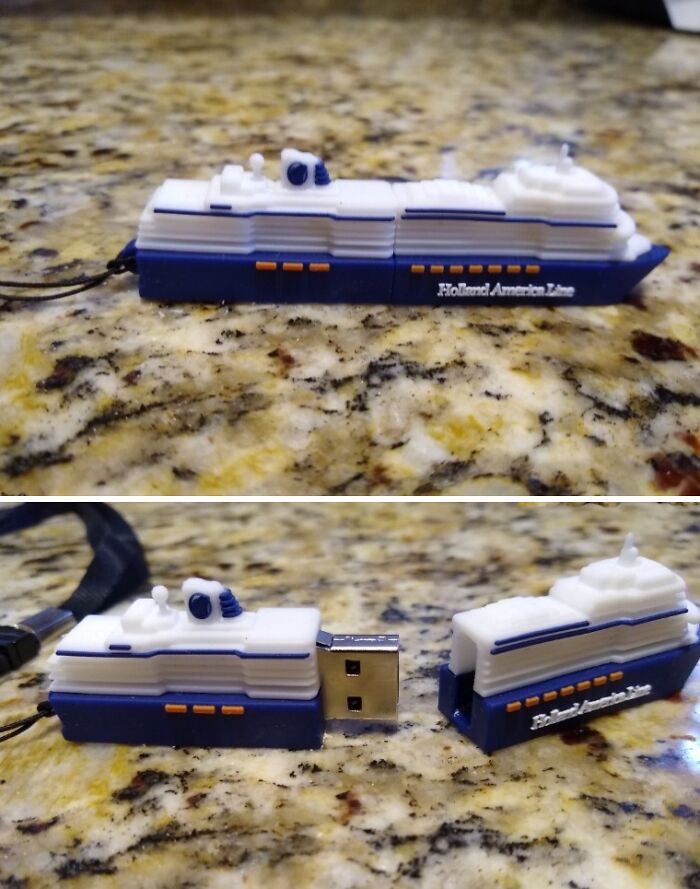 Got a USB Drive Shaped Like the Cruise Ship I Went On. How Cool Is That?