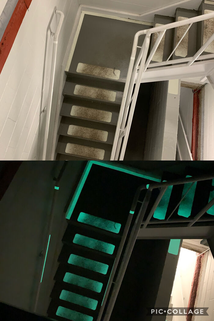 Glow-in-the-Dark Stair Stickers at Work Help You Avoid Oops Moments