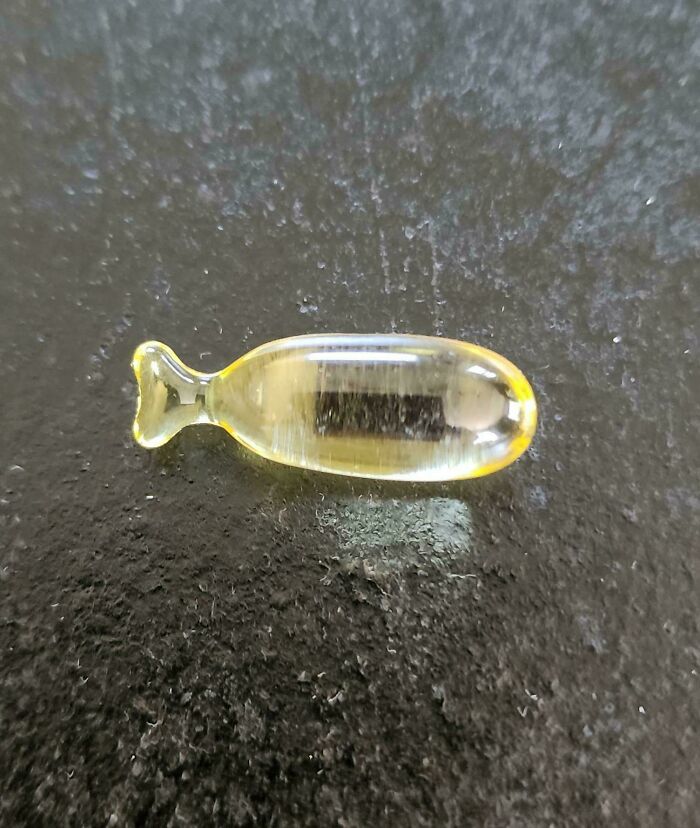 Fish Oil Capsules Actually Look Like Little Fish. So Cute!