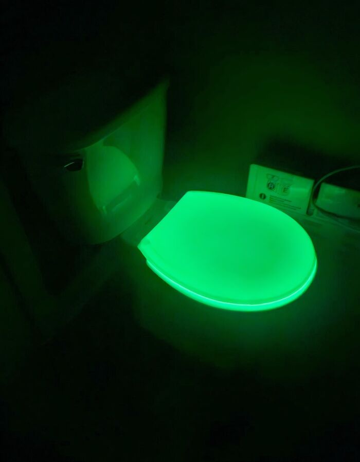 Glow-in-the-Dark Toilet in My Mom’s New Apartment. Nighttime Win!