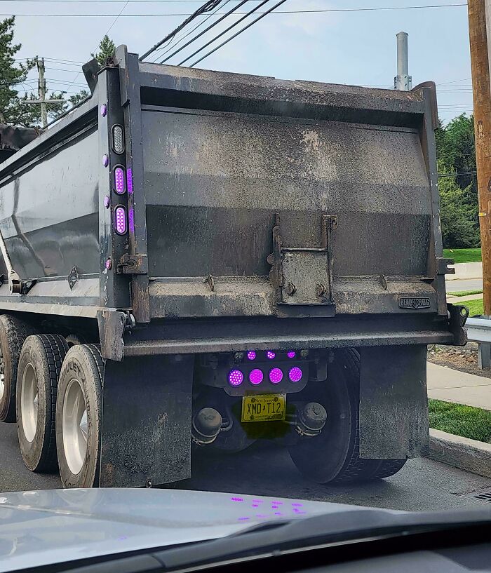 Truck with Purple Tail Lights? Talk About Rolling in Style