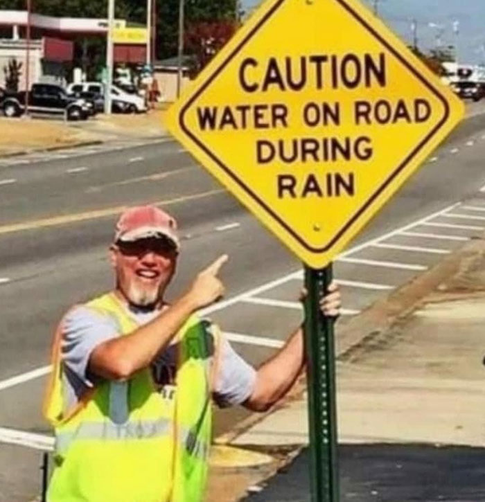 Water On Road, But Wait—Where?