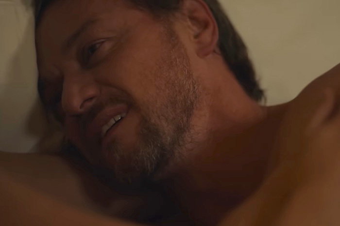 James McAvoy’s Knotty Knee Smash On “O**y” Scene