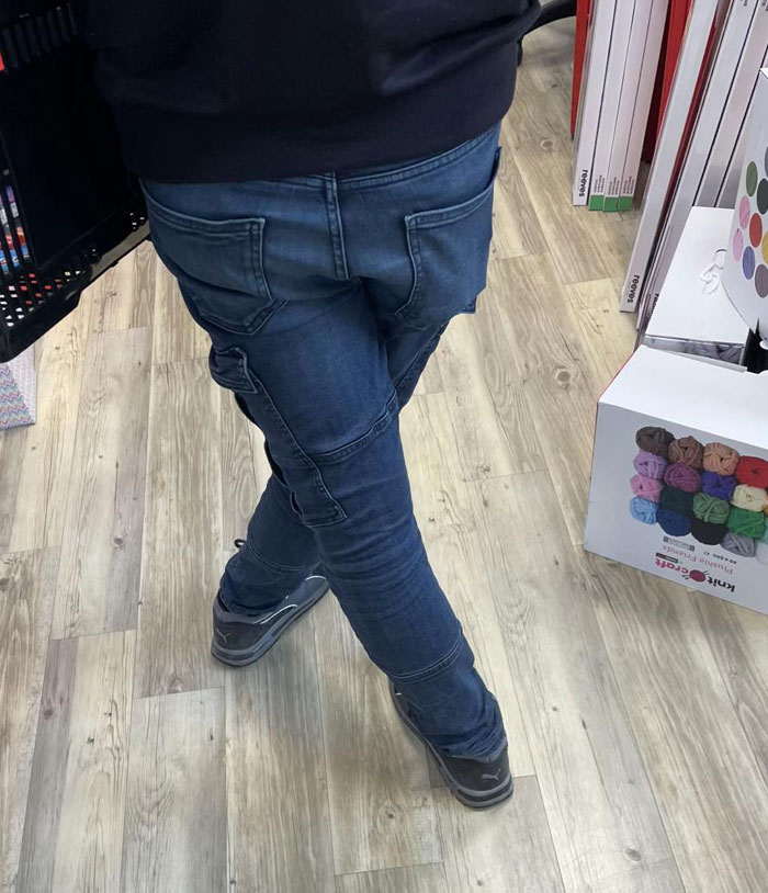 Guy In Front Of Me Stood Like This The Whole Time In Line
