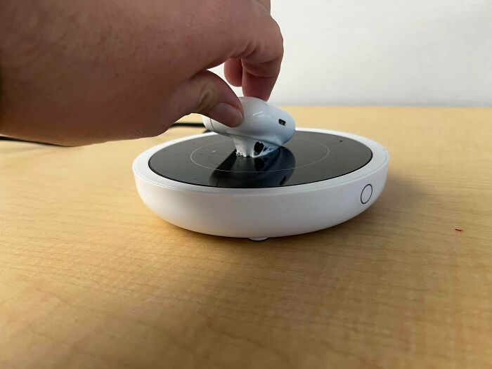 Coworker Confuses Mug Warmer for a Phone Charger. Yikes.