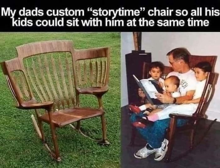 Dad Built A Giant Storytime Chair And It’s The Sweetest Thing Ever