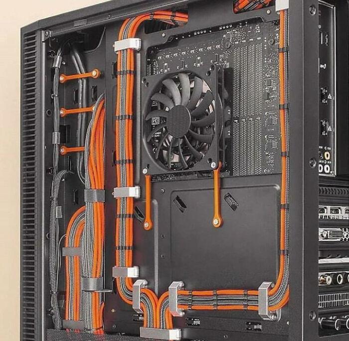 Cable Management Goals: This Setup Has Cables All Lined Up Like They're Ready For A Parade