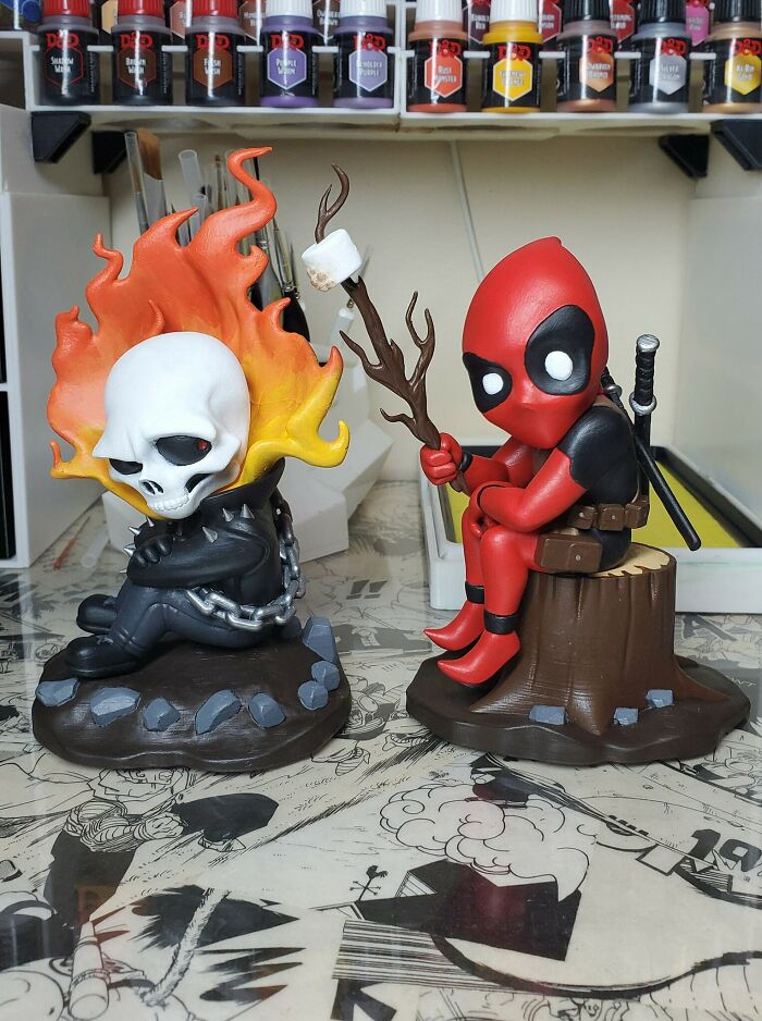 Deadpool Toasting Marshmallows On Ghost Rider? Oh Yes.