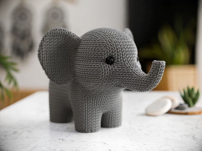 This Elephant Looks So Knitted, You’d Think It’s A Grandma’s Craft!