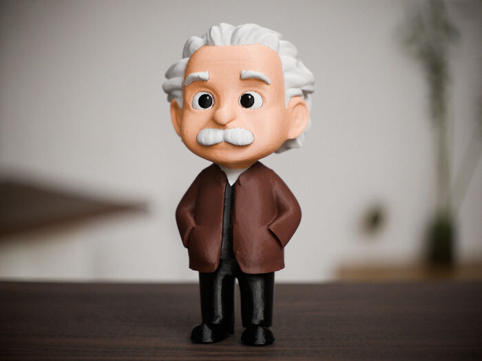 Adorable Albert Einstein 3D Model For A Physics Contest!