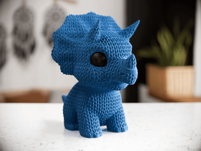 Cutest Knitted-Look Triceratops Ever!