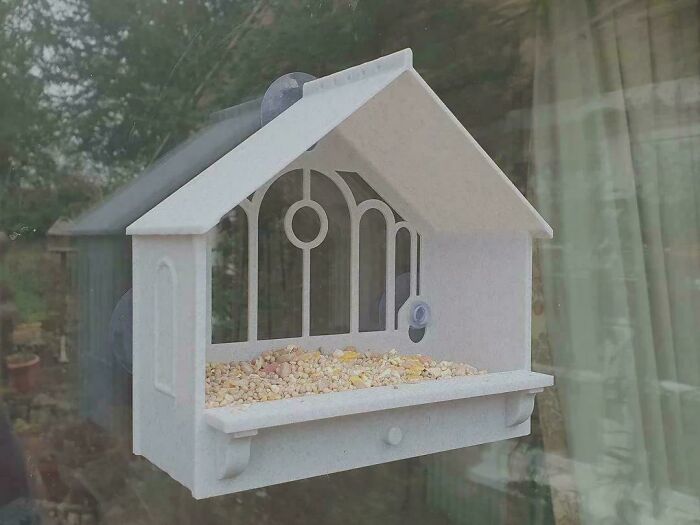 3D Printed Bird Feeder For Your Window – Busy Birds Unite!