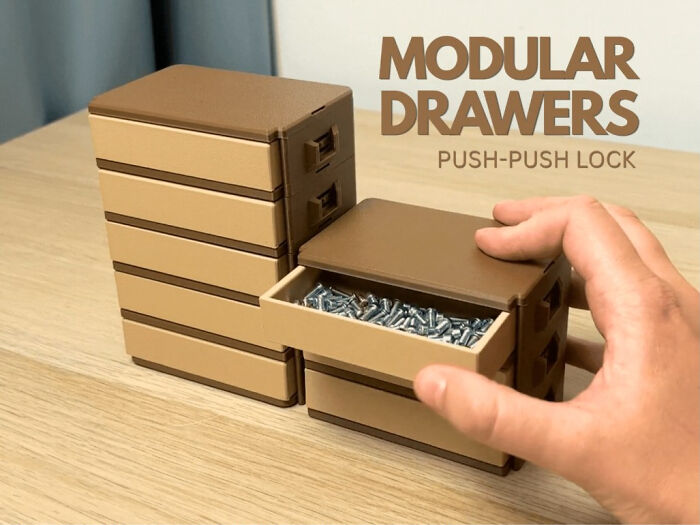 Modular Drawer System That Clicks Into Place Like Magic