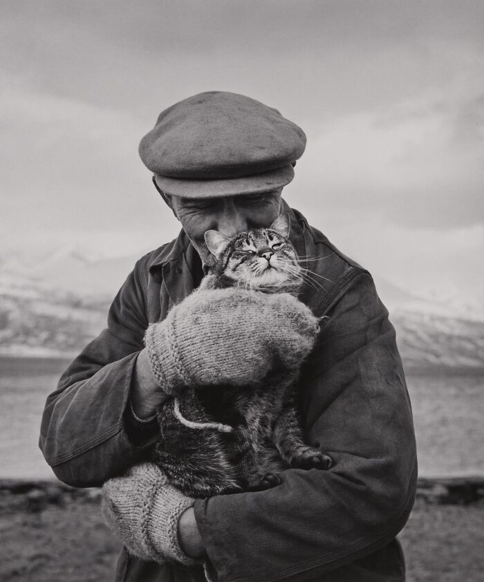 Man And Cat Buddies, Norway 1967 (Sad Cat Tale Ahead)