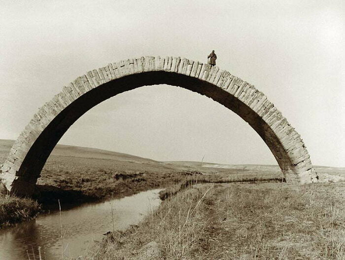Roman Bridge Arch Still Standing Near Mosul, 1940 (Talk About Durability)