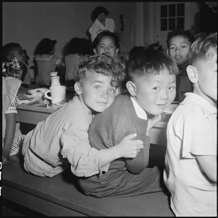 Lunch Hour At Public School, San Francisco 1942 (Snack Time!)