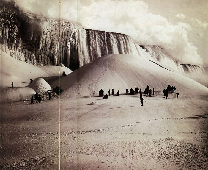 Frozen Niagara Falls, 1885 (Nature’s Ice Sculpture)