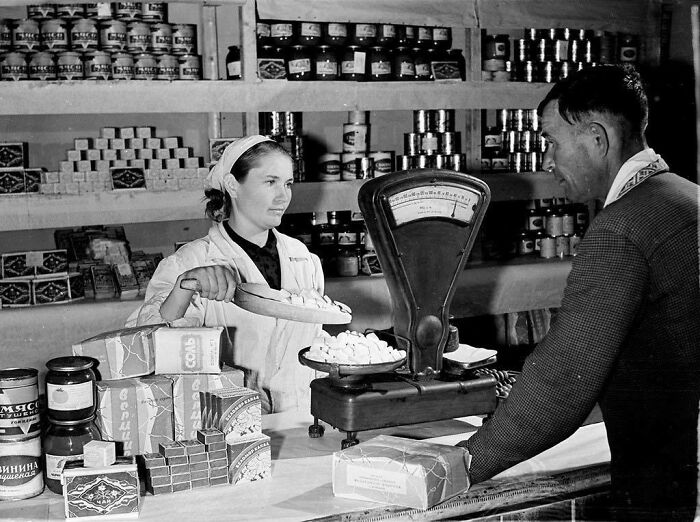 Kazakhstan Grocery Store, 1959 (Old School Shopping)