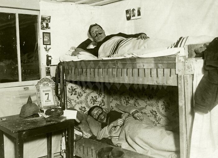 Soldiers In Bunk Beds, 1915 (Nap Time in the Trenches)