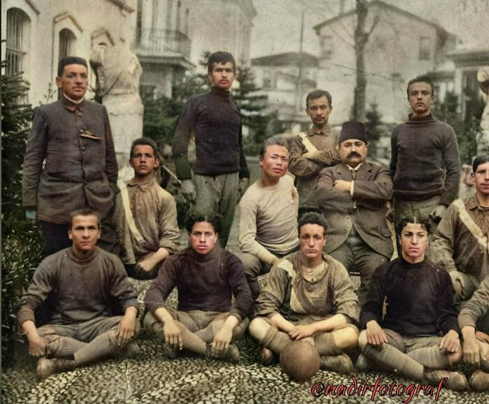 High School Football Team, Ottoman Empire 1910 (Game Faces On)