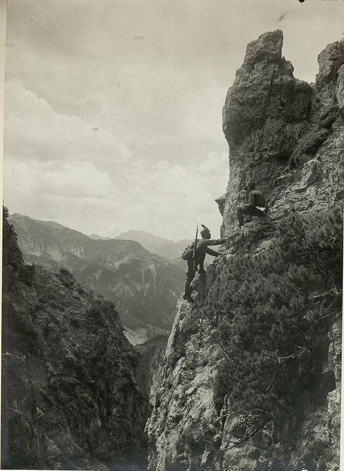 Austro-Hungarian Patrol In Alps, 1916 (Cold And On Guard)