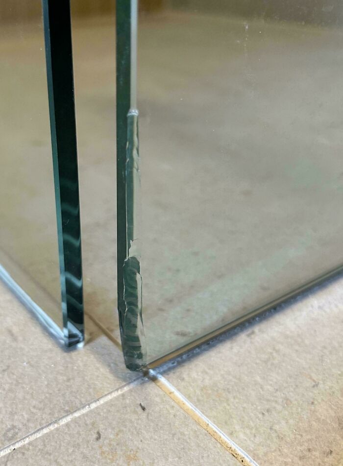 Installer Dropped Shower Door, It’s Chipped! Safe?