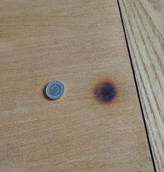 Landlord’s Table Wobble Fixed With A Coin?