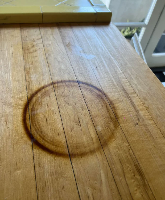 GF Left Hot Skillet On Counter, Burned It. How To Fix?