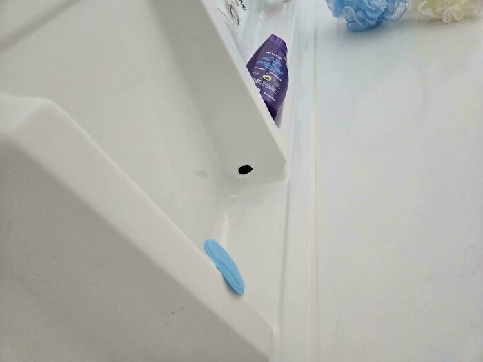 Melted Hole in Shower Shelf From Candle — Fix Ideas?