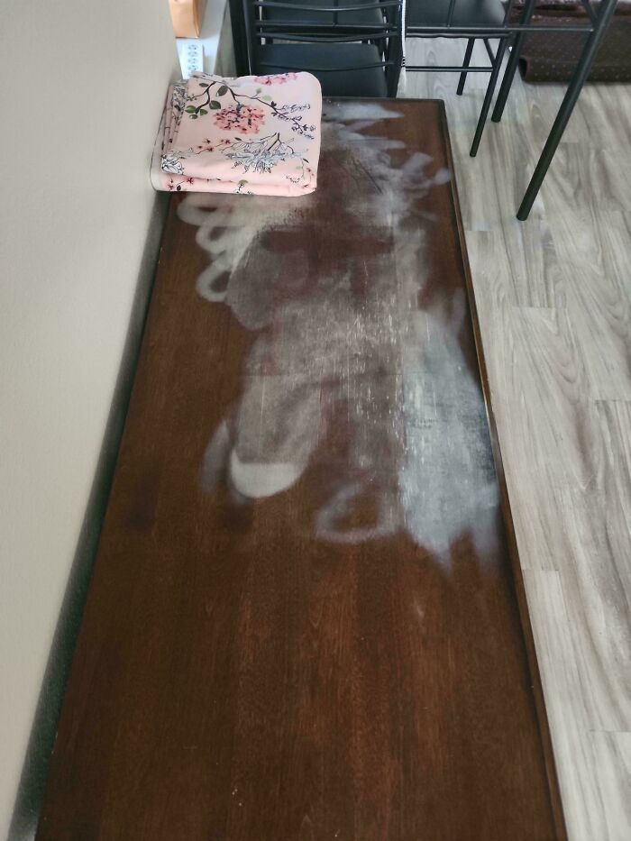 White Marks On Wood Table From Ironing — How To Fix?