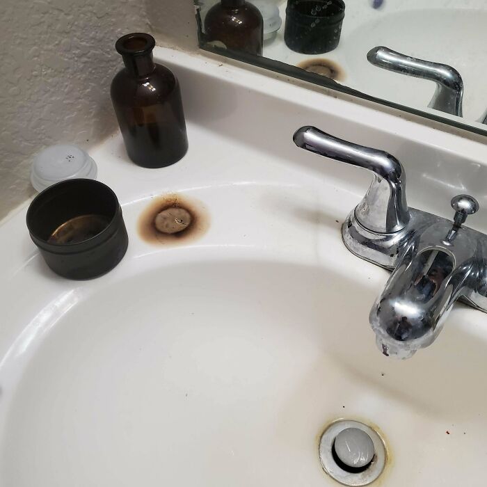 Candle Burned Sink Countertop — Renting, How Much Trouble?