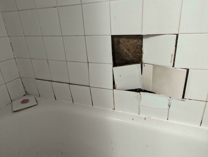 Slipped, Broke Shower Wall — Any Temporary Fix Ideas?