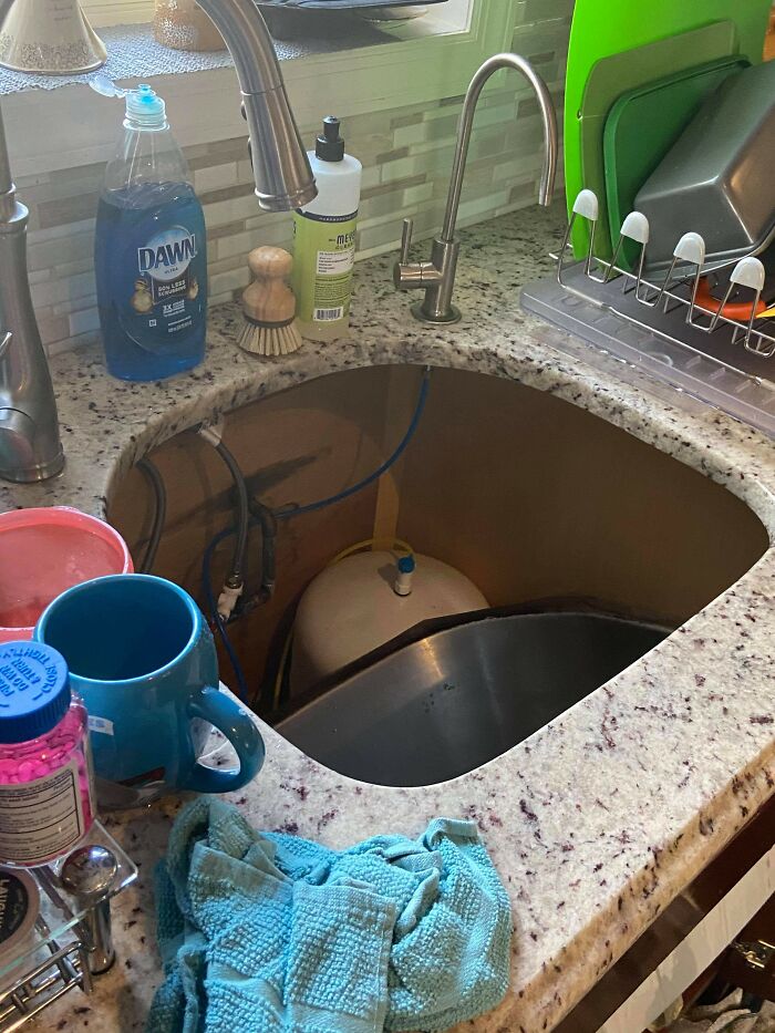 Sink Fell While Doing Dishes — How To Fix?