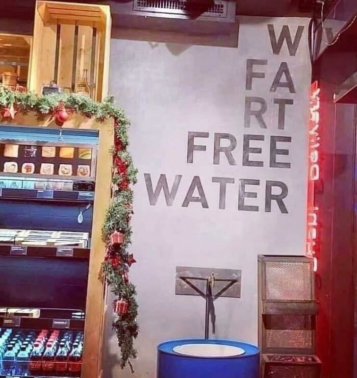 Letters Aren’t Aligned, But Hey! The Water Is "Fart-Free"!