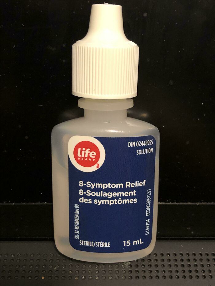 Eye Drop Bottle Does Not Mention Eye Drops. Helpful.