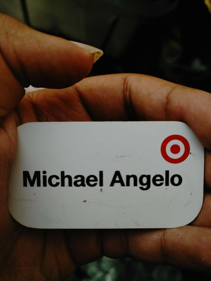 I Told My New Job My Name Is Michelangelo, Guess What They Put On My Badge?