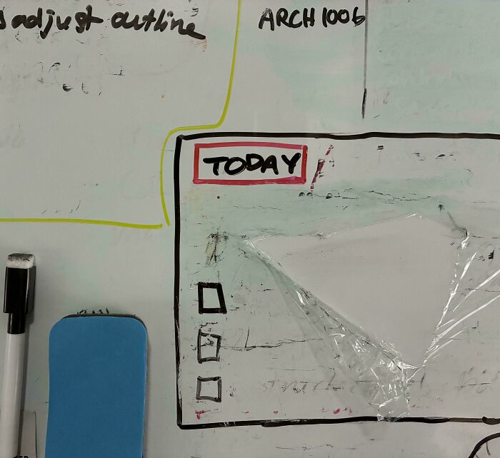 For Four Months, I’ve Been Doodling on My Whiteboard’s Protective Wrap